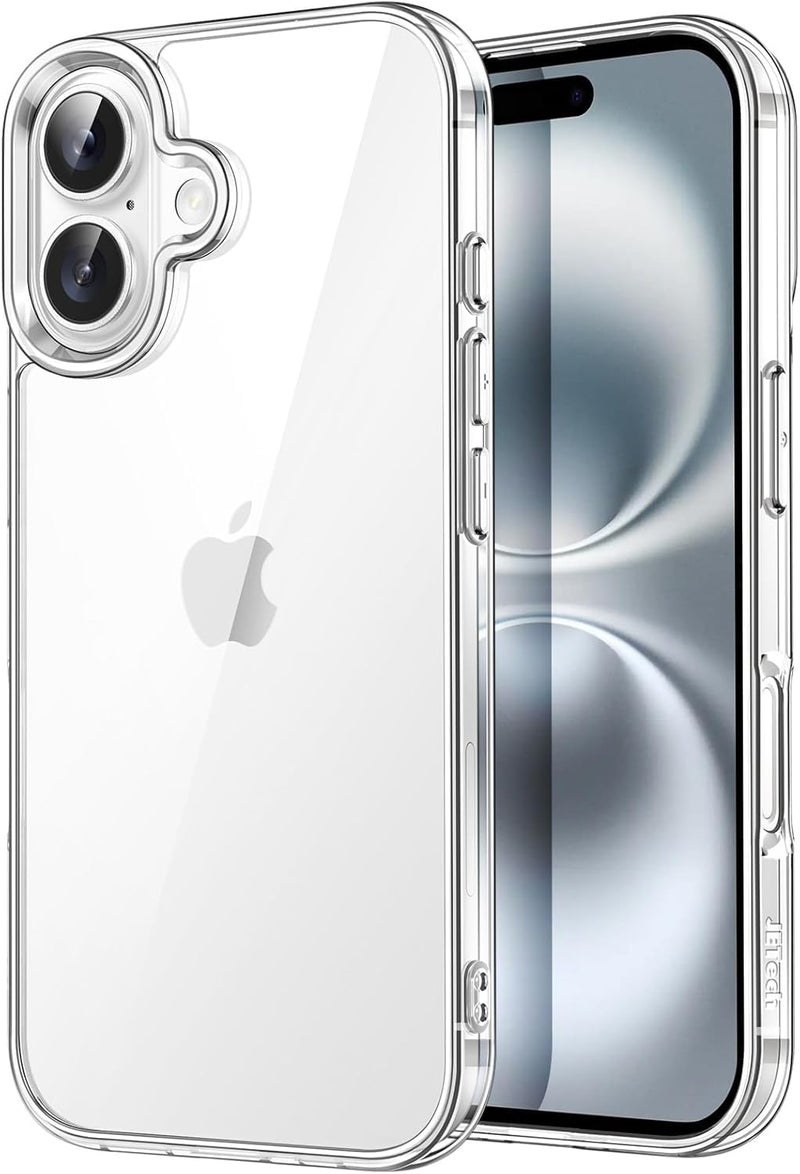 Nishtech for iPhone 16 Plus Premium Transparent Hybrid Soft Slim Dust Proof Back Case Cover with Camera Protection - Image 1