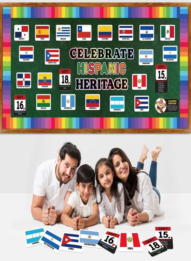 BkeeCten Hispanic Heritage Month Decor - 79pcs Hispanic Heritage Month Latino-American Spanish Paper Cutouts, Bulletin Board Decoration Set Teacher Created Resources Office Home School Classroom Decor - Image 5