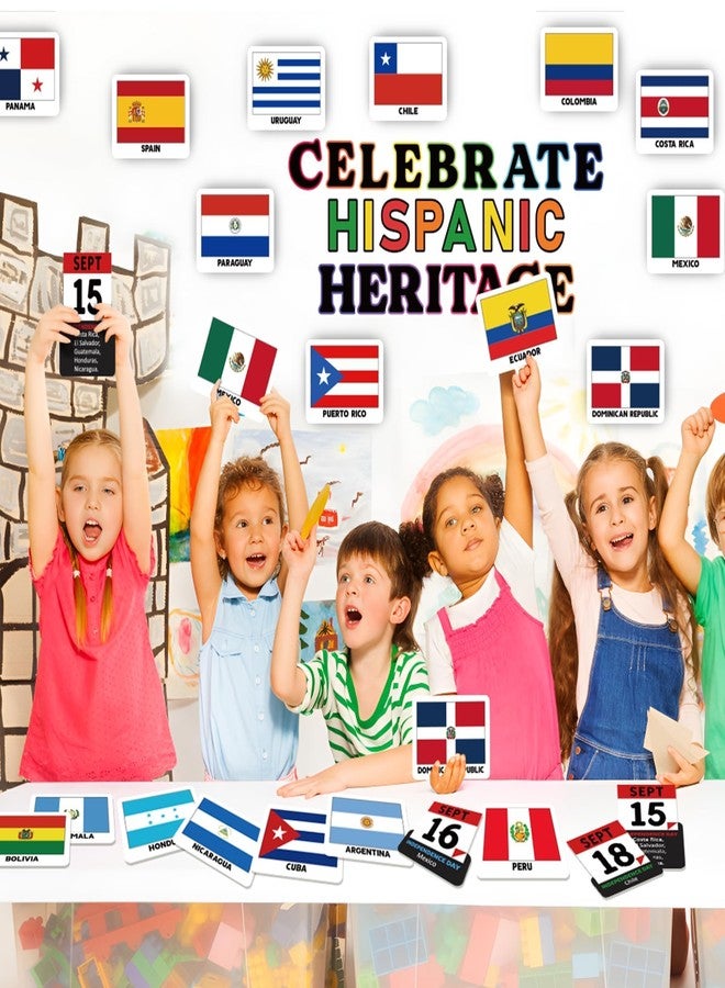 BkeeCten Hispanic Heritage Month Decor - 79pcs Hispanic Heritage Month Latino-American Spanish Paper Cutouts, Bulletin Board Decoration Set Teacher Created Resources Office Home School Classroom Decor - Image 4