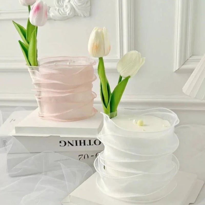 Simple Fishtail Yarn Color Mesh Belt Floral Shop Strap Fishtail Ribbon Gauze Belt Flower Material - Image 2
