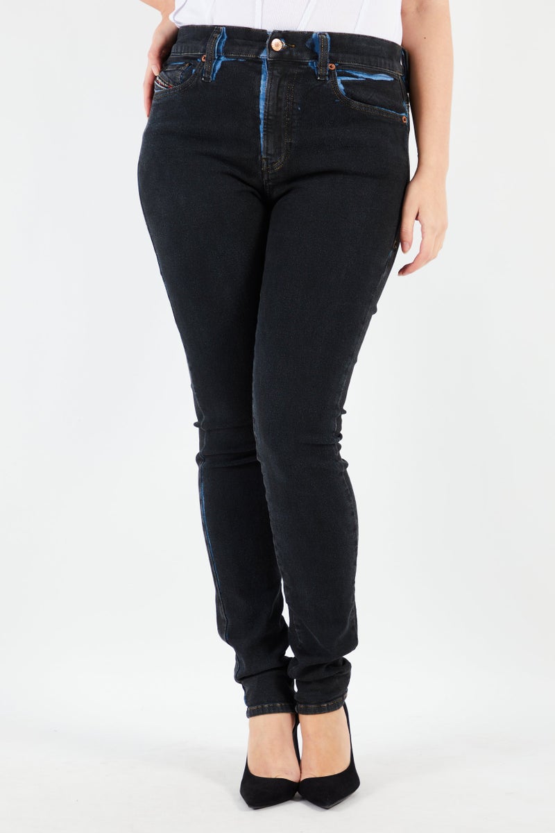 DIESEL Women Skinny Fit Stretchable Denim, Black  - Image 1