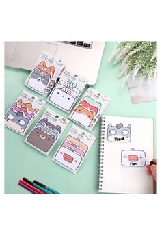 Excefore Sticky Notes, 6 Pcs Cartoon Animals Self-Stick Notes, Self-Adhesive Memo Pads, for Students Home Office Bookmarks and Index Tab Supplies  - Image 3