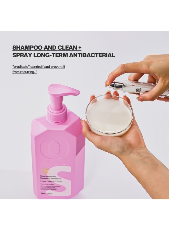 STARPLEX Nourishing Shampoo 720ml - Protein Collagen & Keratin Complex | Scalp Care & Repairing for Damaged Hair | + Free Nourishing & Repairing Spray - Image 5