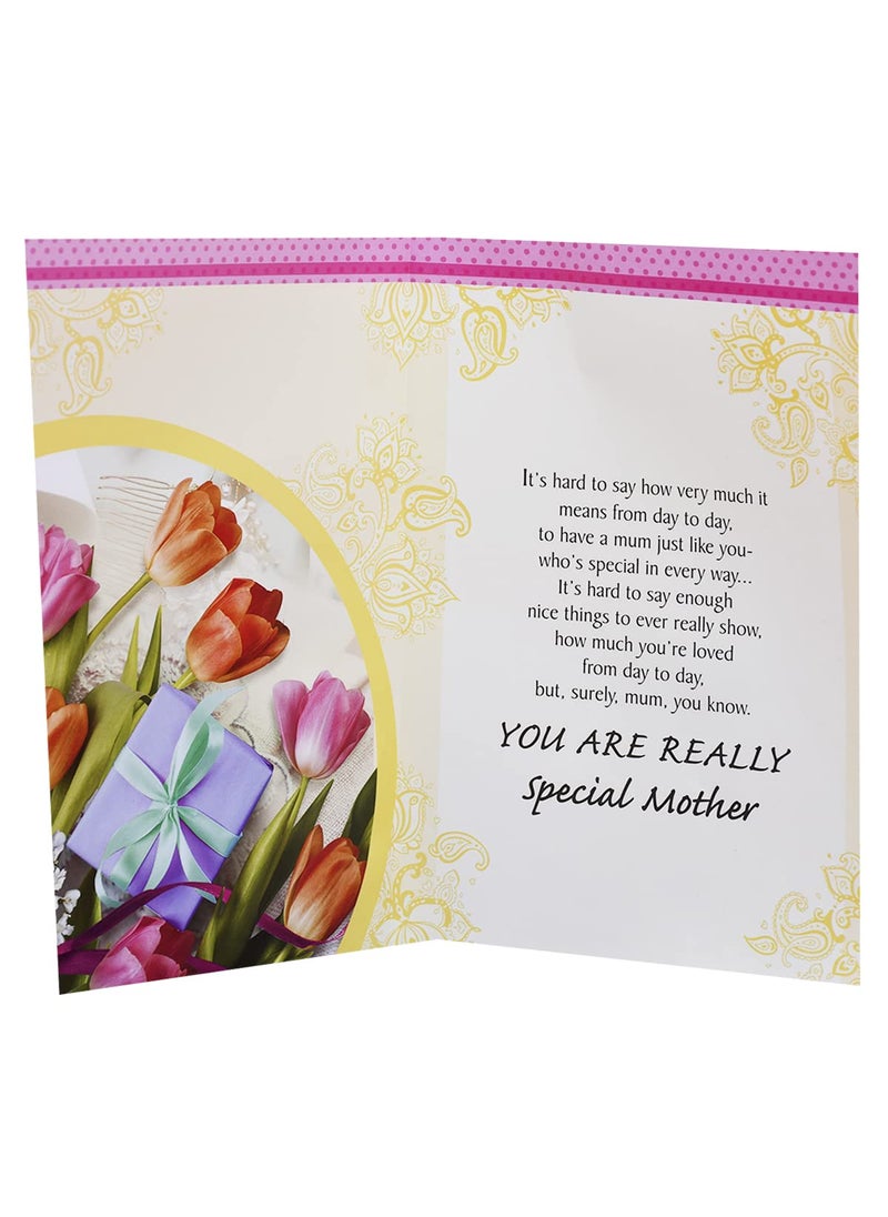 Saugat Traders - Saugat Traders Mothers Day Gift - Greeting Card with Coffee Mug & I Love Mom Keychain - Birthday Gift for Mother-Mummy-Maa - Image 1