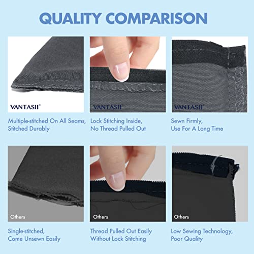 Vantasii 15 Pack Blank Cotton Canvas DIY Craft Zipper Bags Pouches Pencil Case for Makeup Cosmetic Toiletry Stationary Storage (Gray, 8.3” x 4.7”) - Image 2