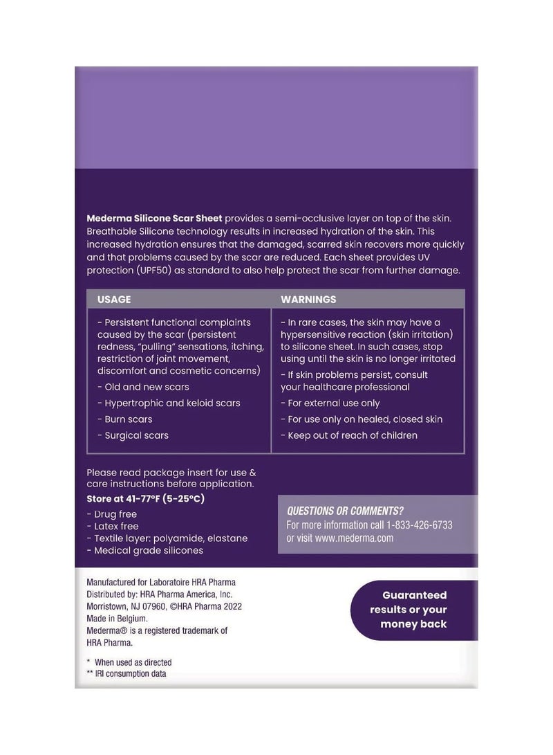 Mederma Medical Grade Silicone Scar Sheets 4 Count - Image 2