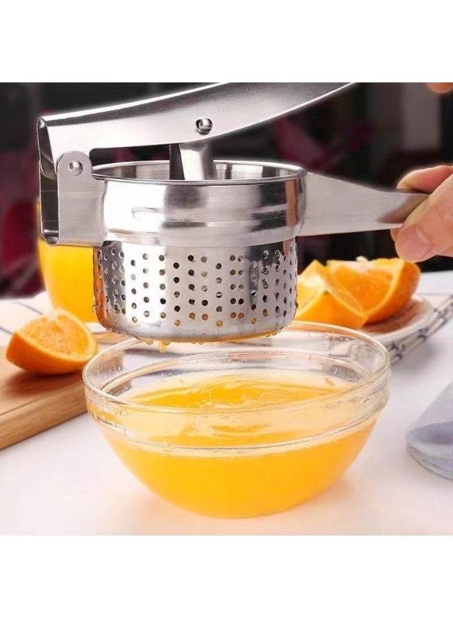 سيوسي Stainless Steel Potato Ricer, Manual Food Press, Professional Kitchen Tool for Making Gnocchi, Spaetzle, Mashed Potatoes, Fruit and Vegetable Puree, Multi-Functional (Side Hole Design) - Image 3