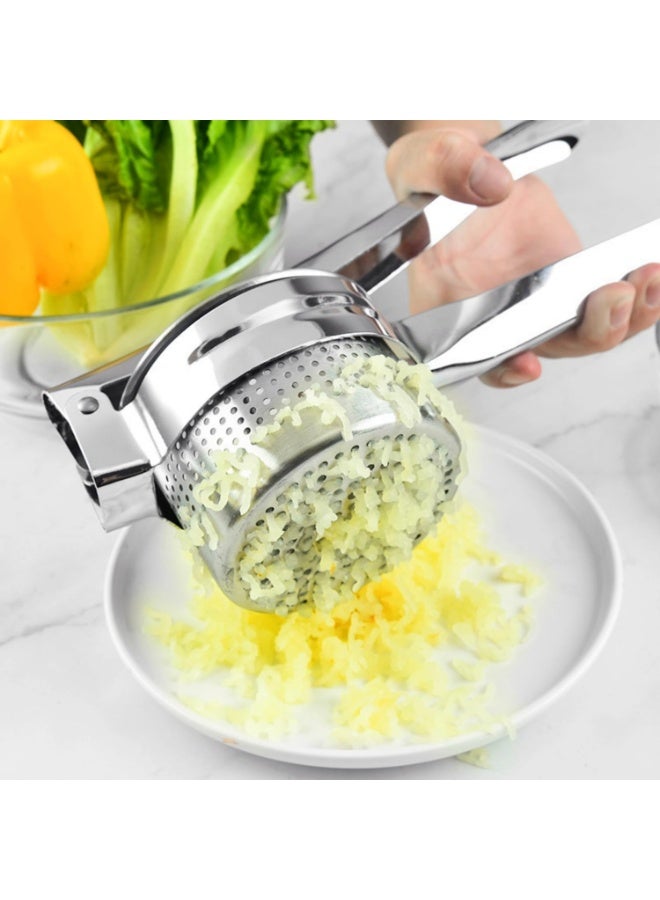 سيوسي Stainless Steel Potato Ricer, Manual Food Press, Professional Kitchen Tool for Making Gnocchi, Spaetzle, Mashed Potatoes, Fruit and Vegetable Puree, Multi-Functional (Side Hole Design) - Image 2