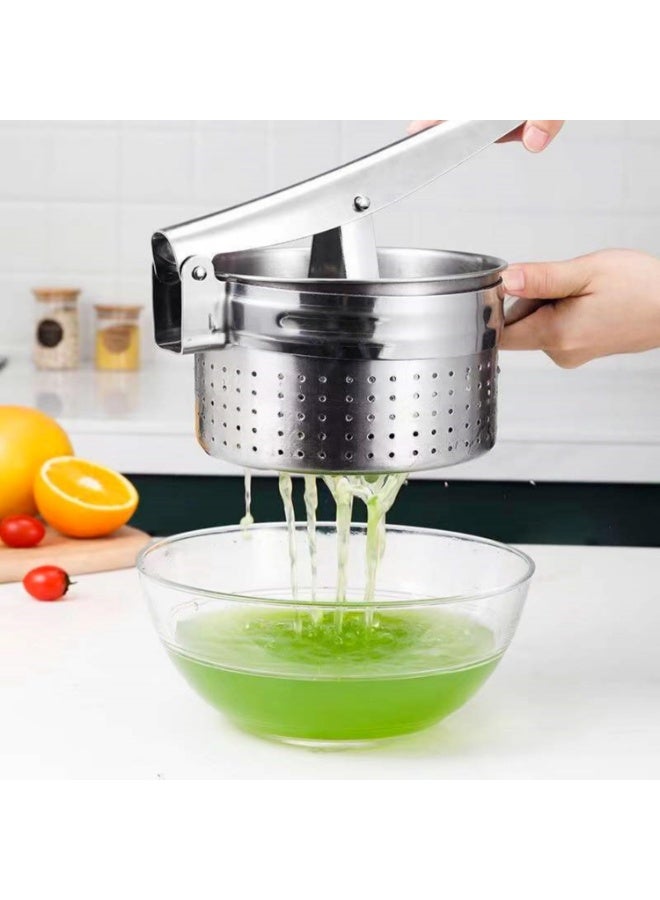 سيوسي Stainless Steel Potato Ricer, Manual Food Press, Professional Kitchen Tool for Making Gnocchi, Spaetzle, Mashed Potatoes, Fruit and Vegetable Puree, Multi-Functional (Side Hole Design) - Image 5