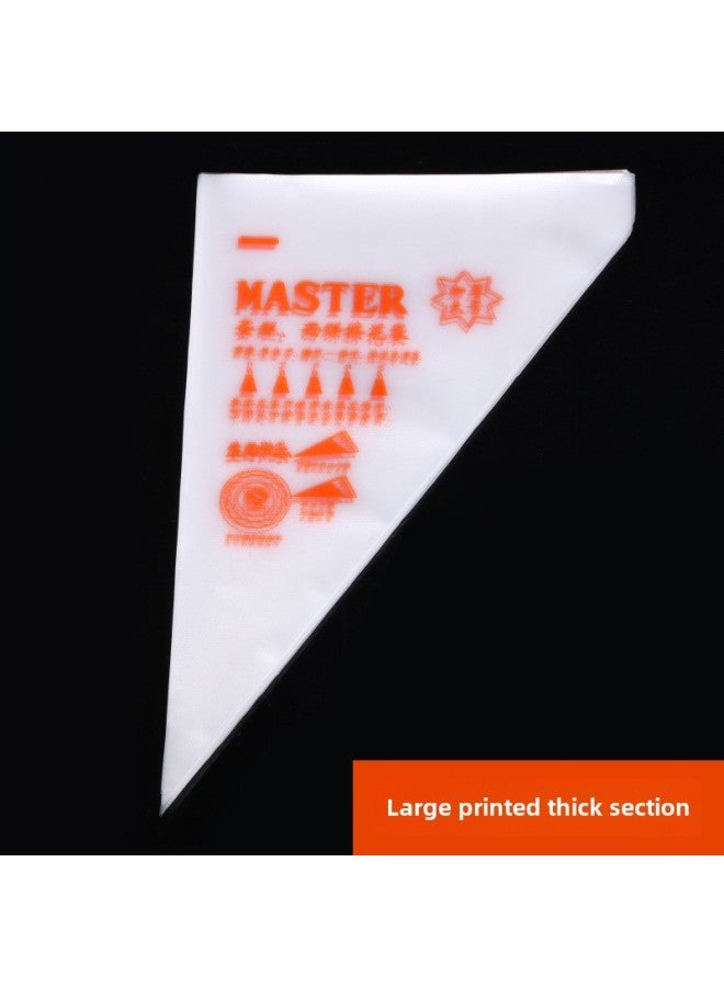 Thickened Disposable Cream Squeezing Bag Baking Cake Decorating Bag One-time Home Use Packaging For Cream Squeezing Flower-Color:1-10 Boxes-Specifications:Large Printed Number Printed Thick (100 PCs/bag) - Image 1