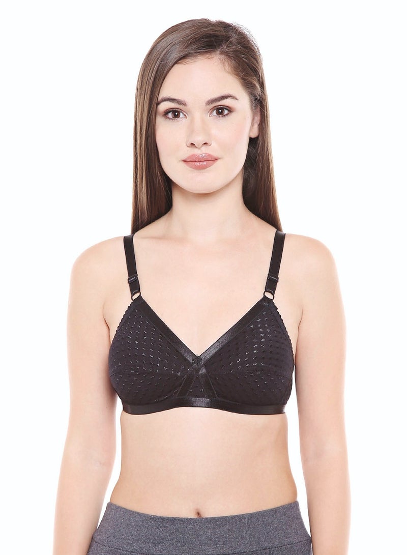 Bodycare Ladies silver dot texture Bra- Pack of 1 - Image 1
