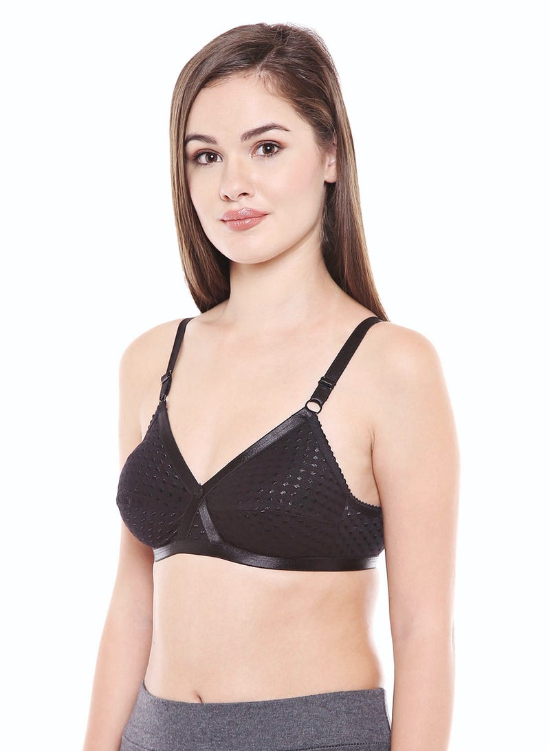 Bodycare Ladies silver dot texture Bra- Pack of 1 - Image 3