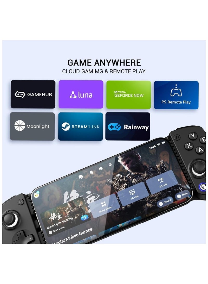 GameSir X5 Lite Stretching Mobile Gaming Controller for Android  iPhone 15/16 Series (USB-C), 213mm Stretching Length, Hall Effect Joystick, Lightweight Ergonomic Phone Controller- Play Genshin Impa - Image 4