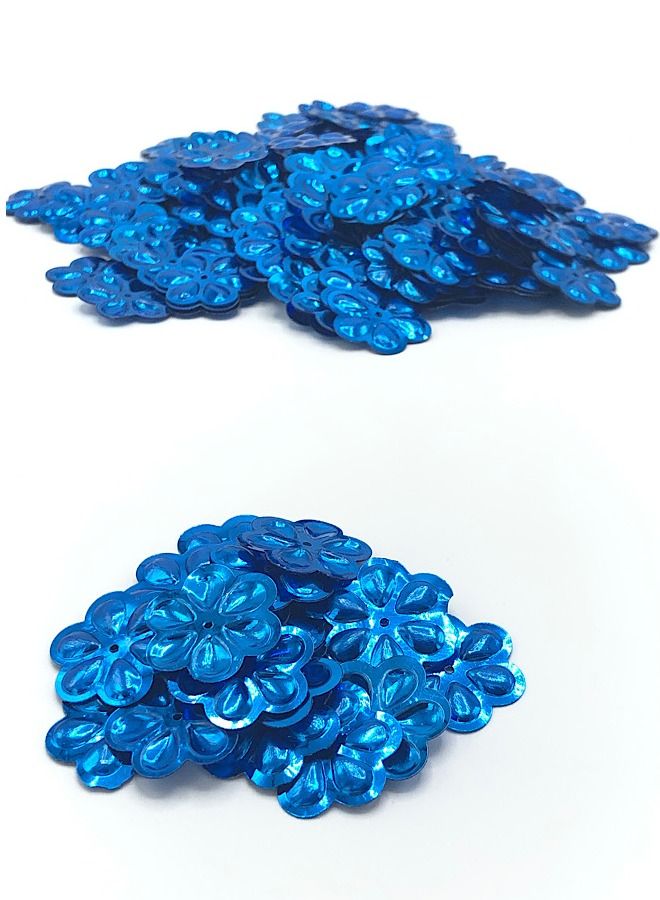 Pack of 420 Pieces Flower Shaped Center Hole Loose Spangles or Sequins 18 Millimetre - Image 2