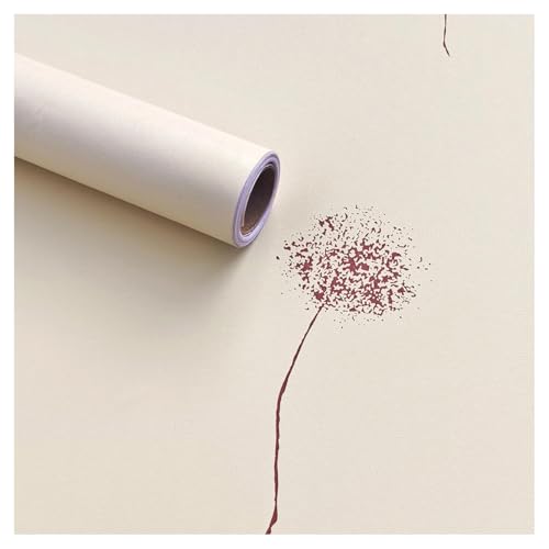 ROSASTELLA Self Adhesive Decorative Peel Stick Waterproof Wallpaper Wall Decor Removable Wall Paper for Living Room Hall Decoration PVC Vinyl DIY Contact Paper 45x304cm (Beige Floral) - Image 1