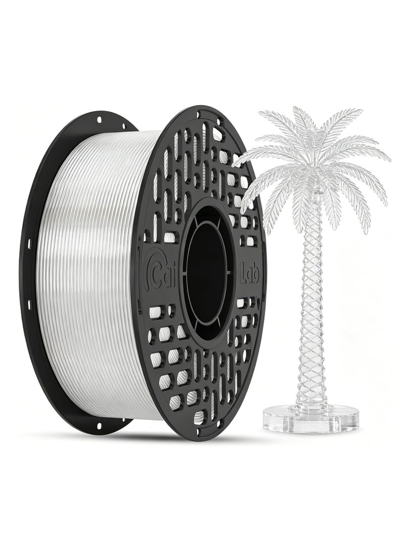 كاي لاب خيوط طباعة ثلاثية الأبعاد بولي إيثيلين تيريفثاليت جليكول (PETG) بقطر 1.75 مم، خيوط CaiLab الجديدة المقاومة للحرارة والماء، متانة عالية، بدقة ±0.02 مم، التواء منخفض، خالية من التشابك، متوافقة مع طابعات Bambu Lab و Creality و Elegoo ثلاثية الأبعاد، 1 كجم (شفاف) - Image 1