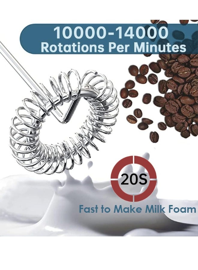 Chase Up Milk Frother Handheld, Electric Frothers, Coffee Frother Mini Whisk, Foam Maker, Drink Mixer for Coffee, Milk, Lattes, Cappuccino Cream Matcha (Black) - Image 2