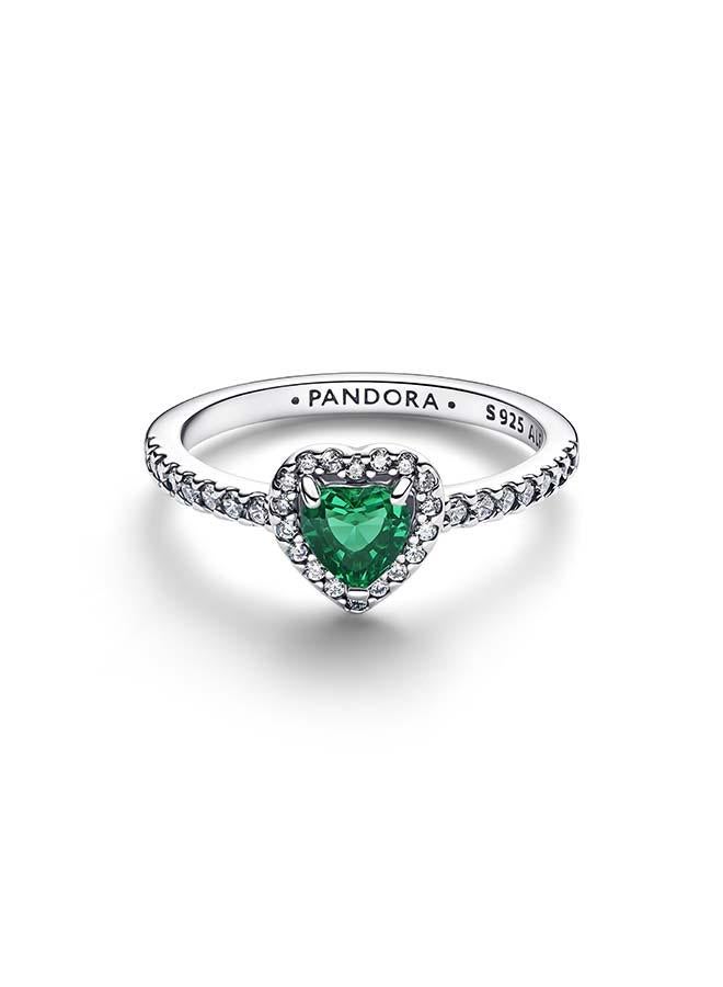 PANDORA Elevated Royal Green Heart Ring - Image 1