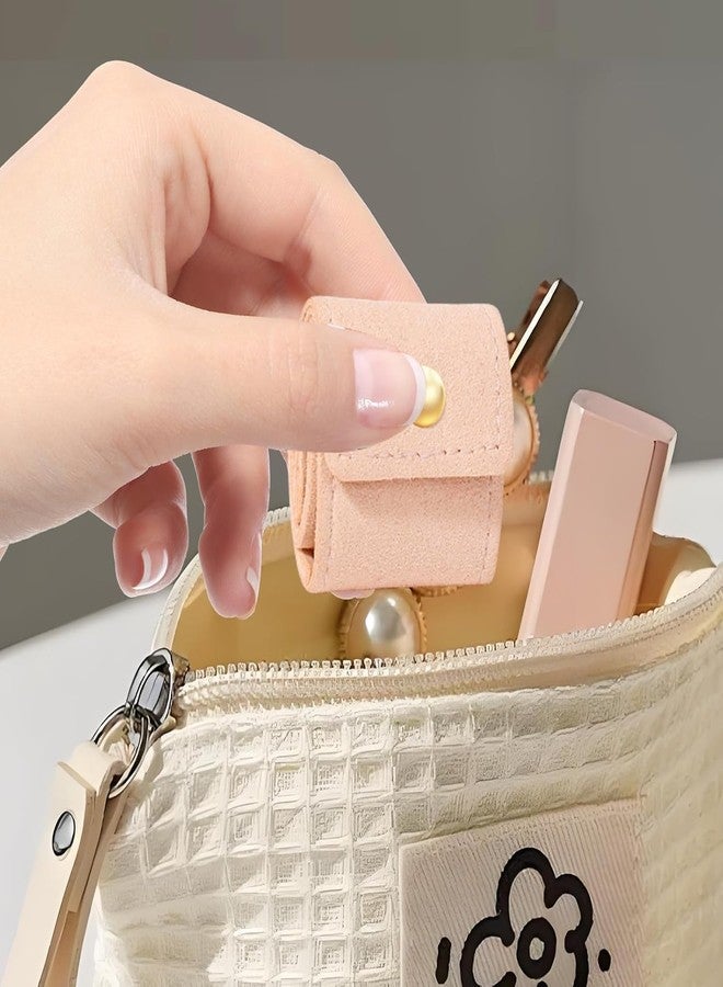 STARFLYER Mini Travel Jewelry Storage Bag, Foldable Gym Jewelry Organizers Holder Case with Snap, Small Ring Earring Necklace Storage Roll Pouch with Multi-compartment for Women girl (MULTICOLOR) - Image 3