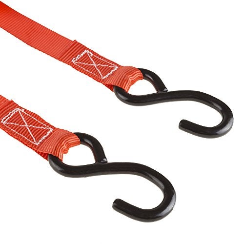 Stalwart 4-Pack Ratchet Tie-Down Straps - 10-Feet 1500lb Break Strength Cargo Straps for Camping, Hunting, Moving, Trailers, and Roof Racks by Stalwart - Image 4