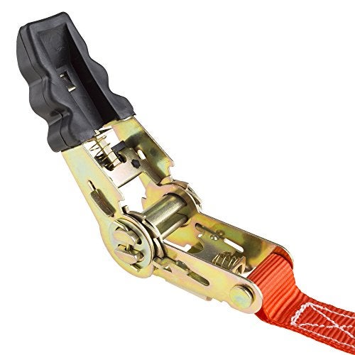 Stalwart 4-Pack Ratchet Tie-Down Straps - 10-Feet 1500lb Break Strength Cargo Straps for Camping, Hunting, Moving, Trailers, and Roof Racks by Stalwart - Image 3
