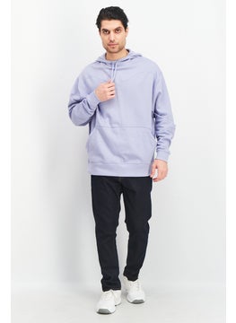 Asos Design Men Drawstring Hooded Plain Sweatshirt, Dusty Blue  - Image 2
