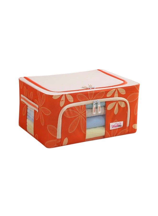 BlushBees Living Box - Storage Boxes for Clothes, Shirts, Saree Cover - 24 Litre, Pack of 1, Orange (Oxford fabric) - Image 1