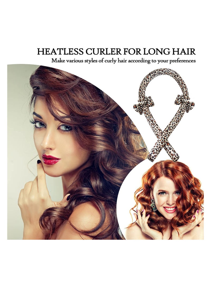 Excefore Heatless Hair Rollers Hair Curlers for Long Hair with Hair Clips and Scrunchie No Heat Curls Silk Ribbon Hair Rollers Sleeping Soft Headband Wave Formers Hair Curlers DIY Hair Styling Tools - Image 2
