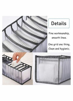 Y&D Underwear Drawer Organizer Set, Includes 6/7/7/11/11 Cell Collapsible Closet Compartments  - Image 4