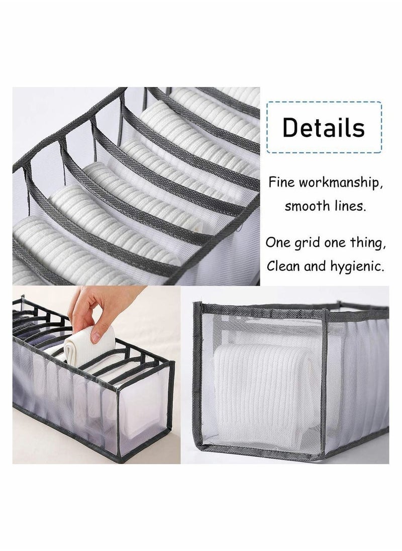 Y&D - Underwear Drawer Organizer Set, Includes 6/7/7/11/11 Cell Collapsible Closet Compartments - Image 1