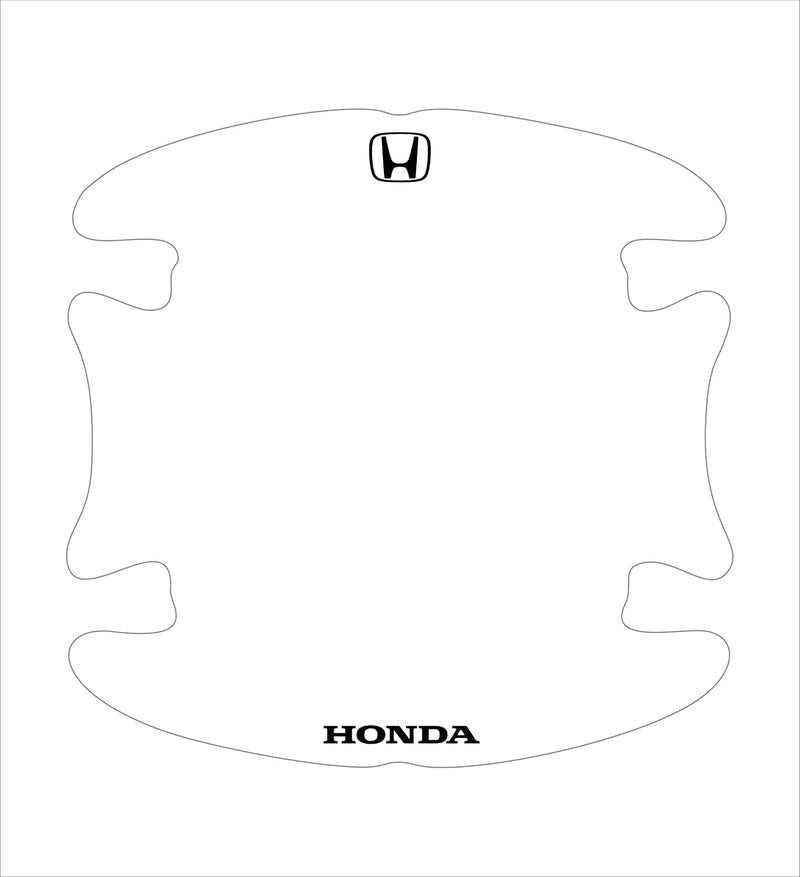 BIG FLAG CARMARK 2D Skin Type Transparent Car Door Handle Cup Scratch Guard Sticker Universal for Specific Brand (Pack of 4) (2DDRVAR) (Honda) - Image 1