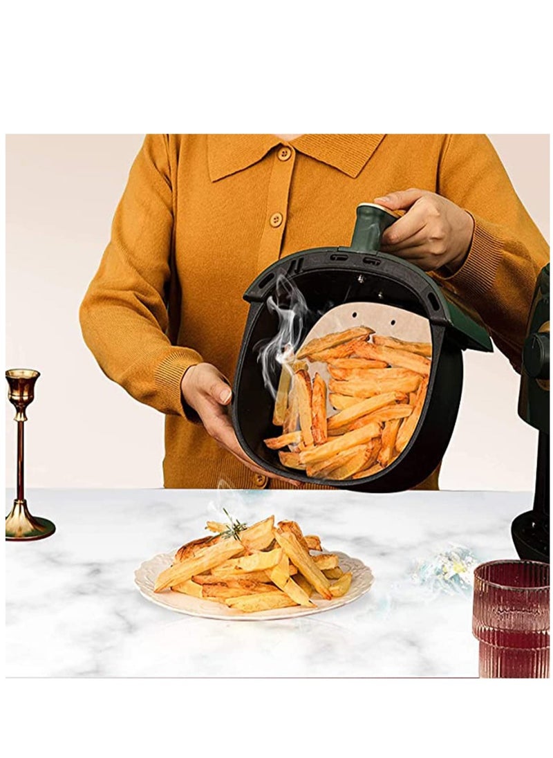 KASTWAVE Air Fryer Parchment Paper Liners 8.5 inch Pre Cut Baking Paper Cooking Sheets Perforated Parchment Paper for Air Fryer Bamboo Steamer Basket Square 100 PCS  - Image 3