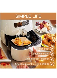 KASTWAVE Air Fryer Parchment Paper Liners 8.5 inch Pre Cut Baking Paper Cooking Sheets Perforated Parchment Paper for Air Fryer Bamboo Steamer Basket Square 100 PCS  - Image 2