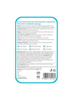 WELLBEING NUTRITION Melts Instant Throat Relief With 100% Natural Tulsi, Manuka Honey, Clove, Licorice, Curcumin, Ginger, Mint For Cough, Sore Throat, Irritation And Pain Relief (30 Oral Strips)  - Image 4