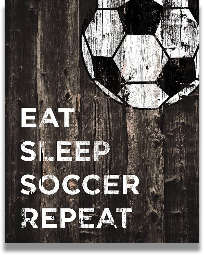 Soccer Birthday Party Decorations Sports Room Wall Decor for Boys Bedroom Man Cave Living Room Gift for Coaches Players Men Teens  11x14 unframed print