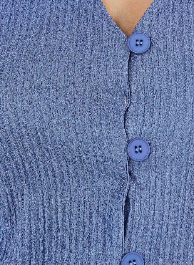 ستايلي طقم سترة بخصر مزخرف وبنطلون مستقيم - Image 3