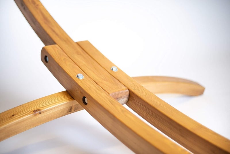 LA SIESTA Maera Nature Wooden Stand for Kingsize Hammock (Size XL - 420 cm) - Image 3