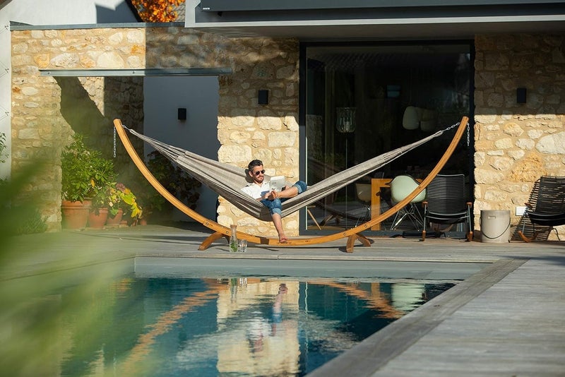 LA SIESTA Maera Nature Wooden Stand for Kingsize Hammock (Size XL - 420 cm) - Image 2