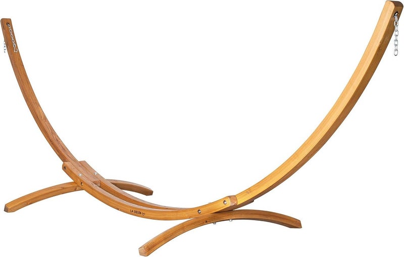 LA SIESTA Maera Nature Wooden Stand for Kingsize Hammock (Size XL - 420 cm) - Image 1