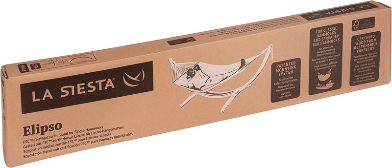 LA SIESTA Maera Nature Wooden Stand for Kingsize Hammock (Size XL - 420 cm) - Image 4
