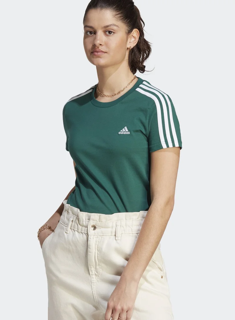 Adidas Essentials Slim 3-Stripes T-Shirt