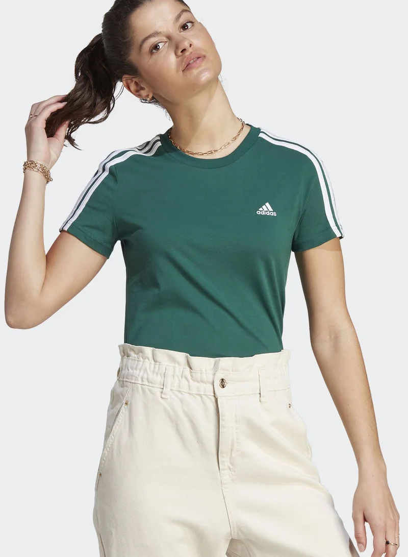 Adidas Essentials Slim 3-Stripes T-Shirt