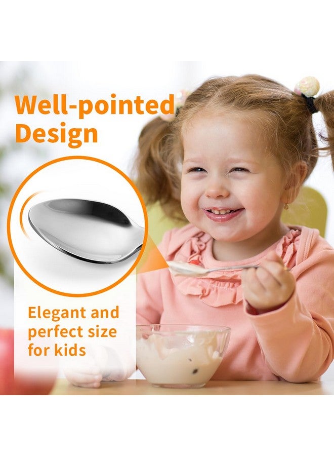 FUNNUO 4 Piece Toddler Utensils Set - Stainless Steel Baby Forks & Spoons with Smooth Rounded Edges | Self-Feeding Training Tools for Babies 12-24 Months | Dishwasher Safe Silverware Set - Image 4