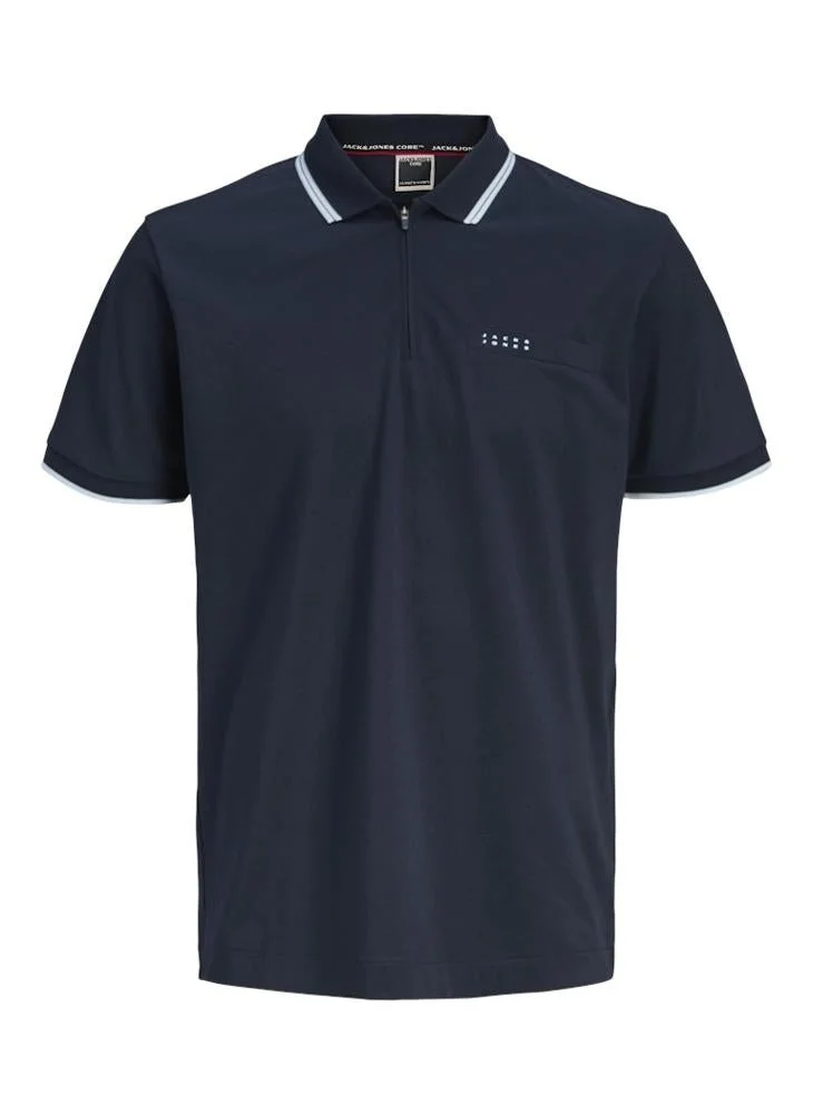 JACK & JONES  Plus Size Half Zip Polo for Men | Best Price UAE