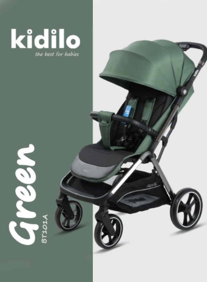 Kidilo Two-Way Push High View Portable Folding Stroller with Tray, Available For Boarding - Image 1