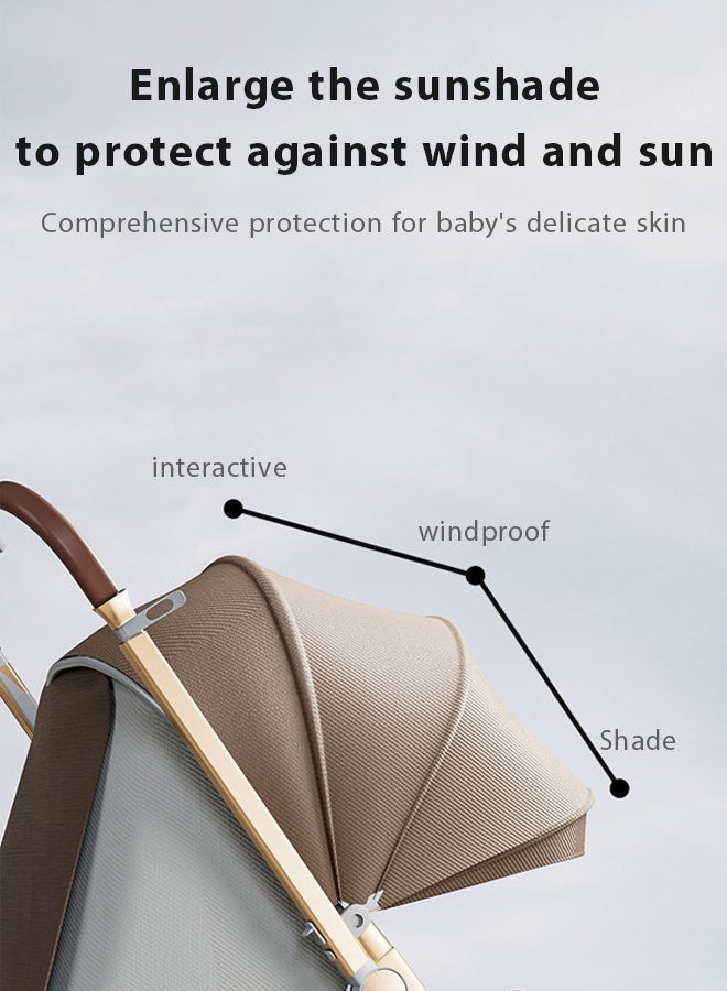 Kidilo Two-Way Push High View Portable Folding Stroller with Tray, Available For Boarding - Image 3