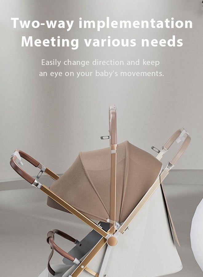 Kidilo Two-Way Push High View Portable Folding Stroller with Tray, Available For Boarding - Image 2