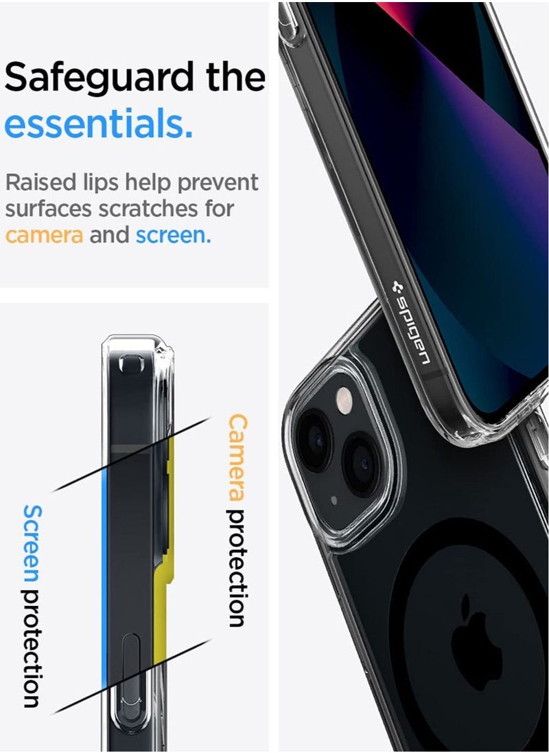 Spigen غطاء حماية Ultra Hybrid Mag لهاتف iPhone 13 متوافق مع MagSafe - أسود  - Image 3