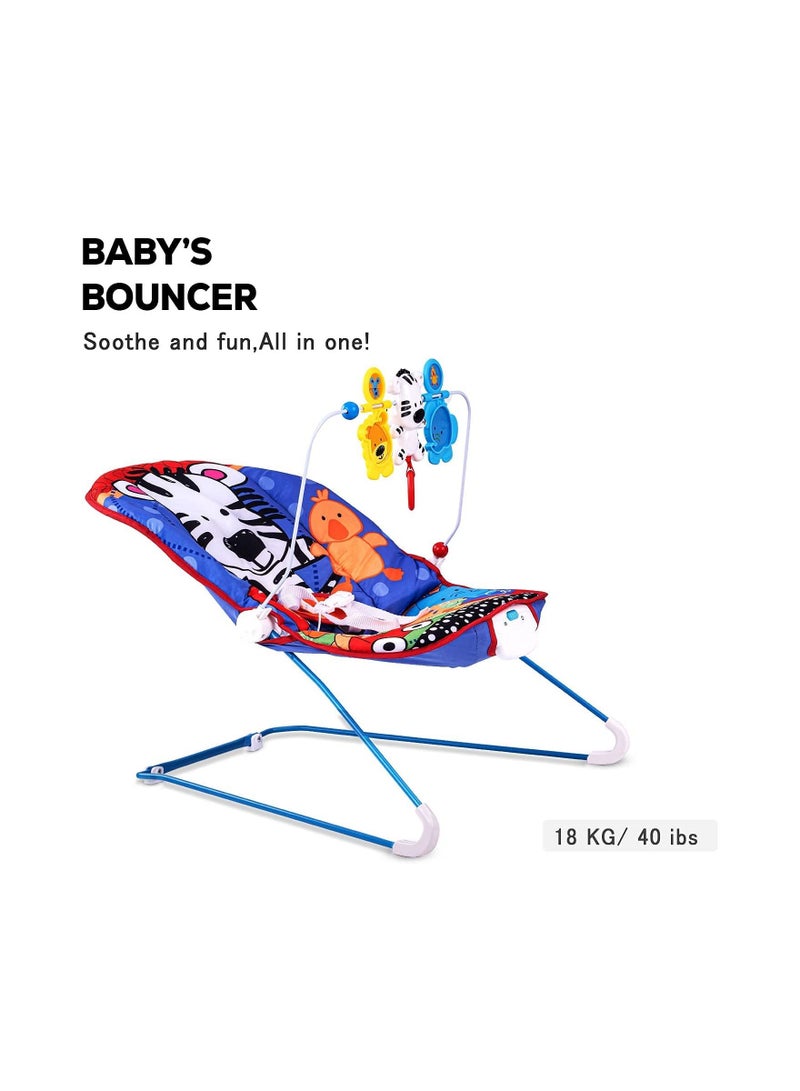 Factory Price - Animal Print Musical Baby Bouncer Chair - Image 3