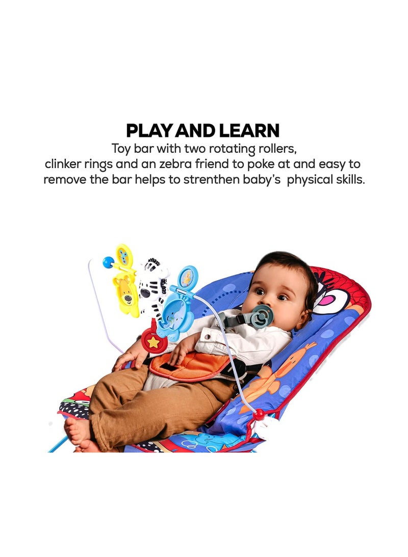 Factory Price - Animal Print Musical Baby Bouncer Chair - Image 5